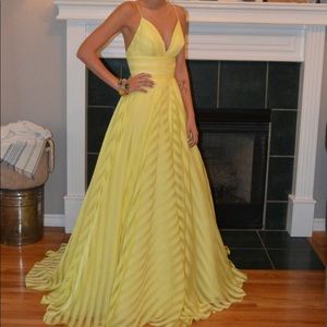 Yellow Sherri Hill Prom Dress